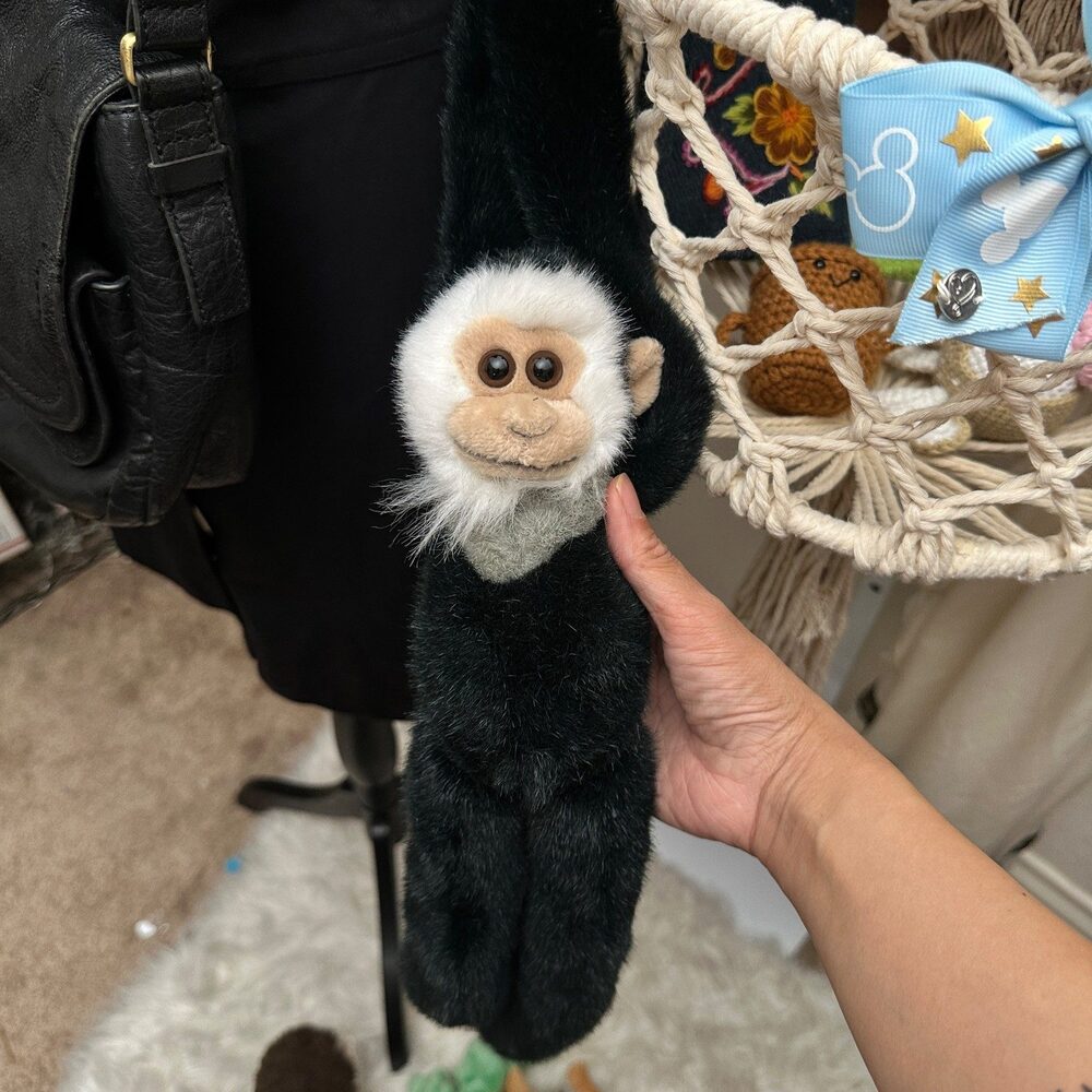 1998 K&M International Plush Capuchin Monkey Hanging Stuffed Animal